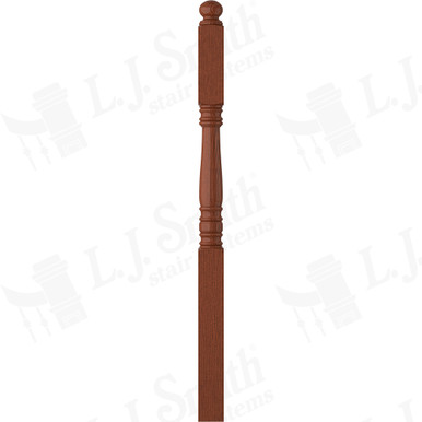 L.J. Smith 3-1/2" Second Floor Landing Newel · LJ-4503-BRZC — stair parts selection with LeviArs Design & Remodeling