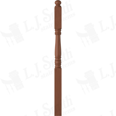 L.J. Smith 3-1/2" Second Floor Landing Newel · LJ-4503-HC — stair parts selection with LeviArs Design & Remodeling