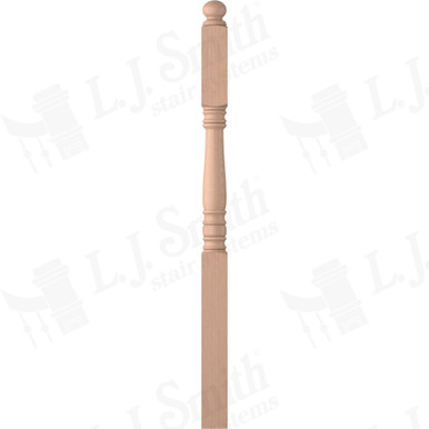 L.J. Smith 3-1/2" Second Floor Landing Newel · LJ-4503-HM — stair parts selection with LeviArs Design & Remodeling