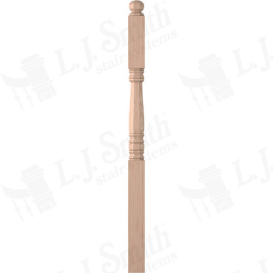 L.J. Smith 3-1/2" Second Floor Landing Newel · LJ-45038-B — stair parts selection with LeviArs Design & Remodeling
