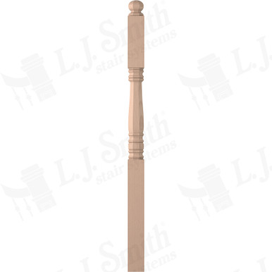L.J. Smith 3-1/2" Second Floor Landing Newel · LJ-45038-M — stair parts selection with LeviArs Design & Remodeling