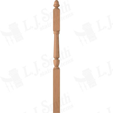 L.J. Smith 3-1/2" Second Floor Landing Newel · LJF-3045-AL — stair parts selection with LeviArs Design & Remodeling