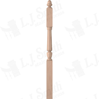 L.J. Smith 3-1/2" Second Floor Landing Newel · LJF-3045-B — stair parts selection with LeviArs Design & Remodeling
