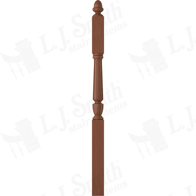 L.J. Smith 3-1/2" Second Floor Landing Newel · LJF-3045-C — stair parts selection with LeviArs Design & Remodeling