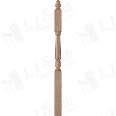 L.J. Smith 3-1/2" Second Floor Landing Newel · LJF-3045-HK — stair parts selection with LeviArs Design & Remodeling
