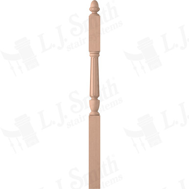 L.J. Smith 3-1/2" Second Floor Landing Newel · LJF-3045-HM — stair parts selection with LeviArs Design & Remodeling