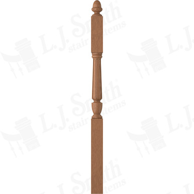 L.J. Smith 3-1/2" Second Floor Landing Newel · LJF-3045-WO — stair parts selection with LeviArs Design & Remodeling