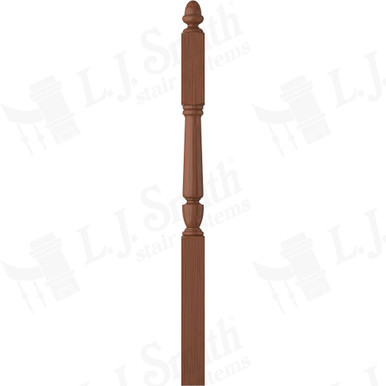 L.J. Smith 3-1/2" Second Floor Landing Newel · LJP-3045-C — stair parts selection with LeviArs Design & Remodeling