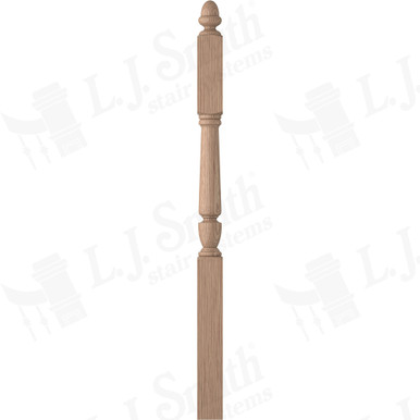 L.J. Smith 3-1/2" Second Floor Landing Newel · LJP-3045-HK — stair parts selection with LeviArs Design & Remodeling