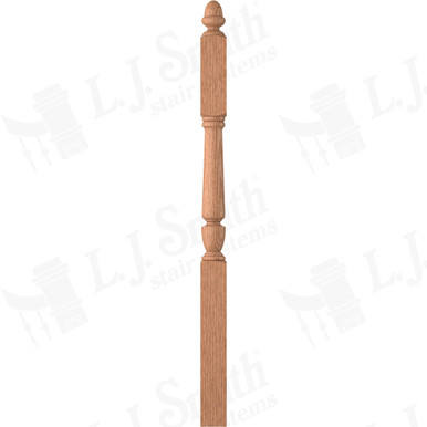L.J. Smith 3-1/2" Second Floor Landing Newel · LJP-3045-O — stair parts selection with LeviArs Design & Remodeling
