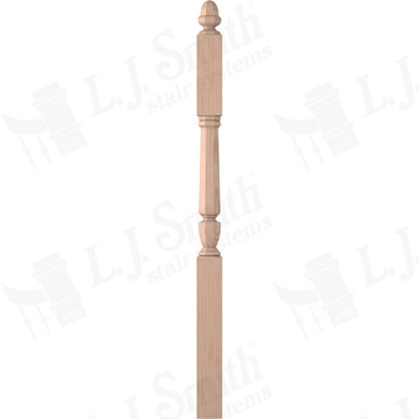 L.J. Smith 3-1/2" Second Floor Landing Newel · LJP-30458-B — stair parts selection with LeviArs Design & Remodeling