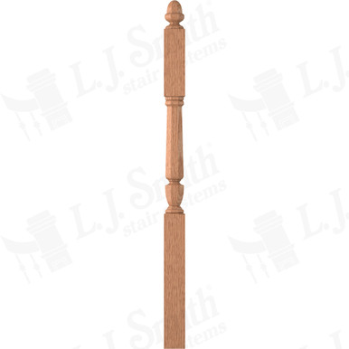 L.J. Smith 3-1/2" Second Floor Landing Newel · LJP-30458-O — stair parts selection with LeviArs Design & Remodeling