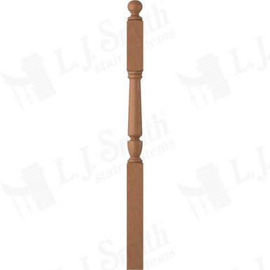 L.J. Smith 3-1/2" Second Floor Landing Newel · LJP-3045BT-WO — stair parts selection with LeviArs Design & Remodeling