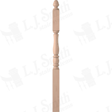L.J. Smith 3-1/2" Second Floor Landing Newel · LJP-3345-B — stair parts selection with LeviArs Design & Remodeling