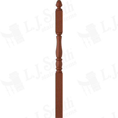 L.J. Smith 3-1/2" Second Floor Landing Newel · LJP-3345-BRZC — stair parts selection with LeviArs Design & Remodeling