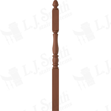 L.J. Smith 3-1/2" Second Floor Landing Newel · LJP-3345-C — stair parts selection with LeviArs Design & Remodeling