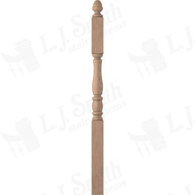 L.J. Smith 3-1/2" Second Floor Landing Newel · LJP-3345-HK — stair parts selection with LeviArs Design & Remodeling