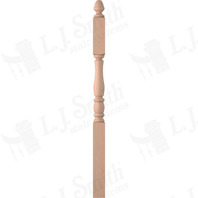 L.J. Smith 3-1/2" Second Floor Landing Newel · LJP-3345-HM — stair parts selection with LeviArs Design & Remodeling