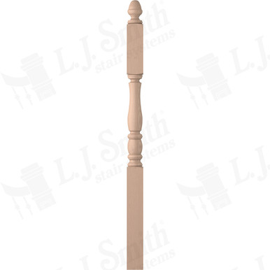 L.J. Smith 3-1/2" Second Floor Landing Newel · LJP-3345-M — stair parts selection with LeviArs Design & Remodeling