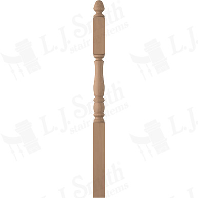 L.J. Smith 3-1/2" Second Floor Landing Newel · LJP-3345-P — stair parts selection with LeviArs Design & Remodeling