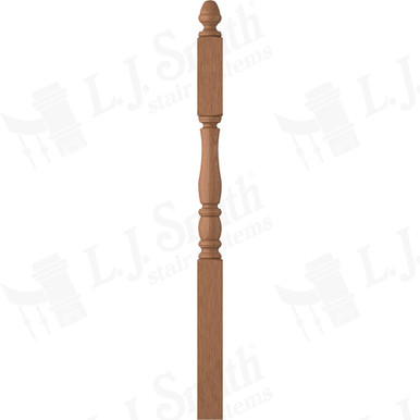 L.J. Smith 3-1/2" Second Floor Landing Newel · LJP-3345-WO — stair parts selection with LeviArs Design & Remodeling