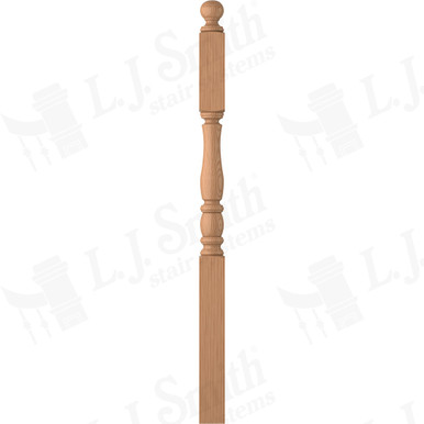 L.J. Smith 3-1/2" Second Floor Landing Newel · LJP-3345BT-AL — stair parts selection with LeviArs Design & Remodeling