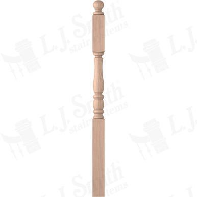 L.J. Smith 3-1/2" Second Floor Landing Newel · LJP-3345BT-B — stair parts selection with LeviArs Design & Remodeling