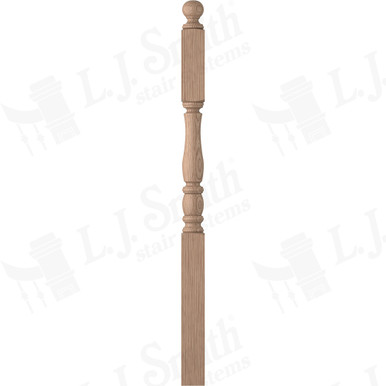 L.J. Smith 3-1/2" Second Floor Landing Newel · LJP-3345BT-HK — stair parts selection with LeviArs Design & Remodeling