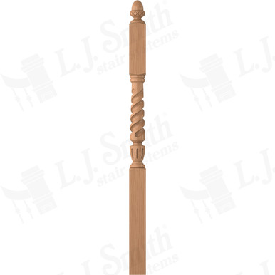 L.J. Smith 3-1/2" Second Floor Landing Newel · LJT-3045-AL — stair parts selection with LeviArs Design & Remodeling
