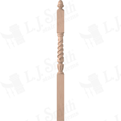 L.J. Smith 3-1/2" Second Floor Landing Newel · LJT-3045-B — stair parts selection with LeviArs Design & Remodeling