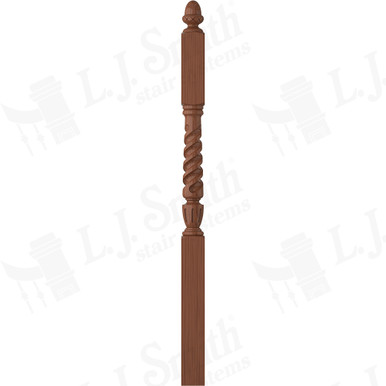 L.J. Smith 3-1/2" Second Floor Landing Newel · LJT-3045-C — stair parts selection with LeviArs Design & Remodeling
