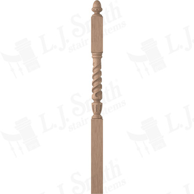 L.J. Smith 3-1/2" Second Floor Landing Newel · LJT-3045-HK — stair parts selection with LeviArs Design & Remodeling