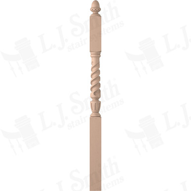 L.J. Smith 3-1/2" Second Floor Landing Newel · LJT-3045-M — stair parts selection with LeviArs Design & Remodeling