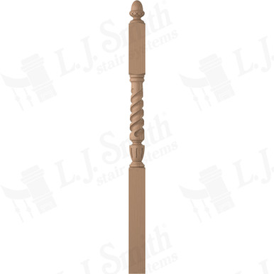 L.J. Smith 3-1/2" Second Floor Landing Newel · LJT-3045-P — stair parts selection with LeviArs Design & Remodeling