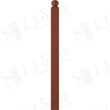L.J. Smith 3-1/2" Short Utility Newel · LJ-4004RT-BRZC — stair parts selection with LeviArs Design & Remodeling