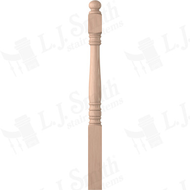 L.J. Smith 3-1/2" Short Utility Newel · LJ-4500-B — stair parts selection with LeviArs Design & Remodeling