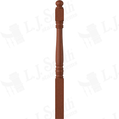 L.J. Smith 3-1/2" Short Utility Newel · LJ-4500-BRZC — stair parts selection with LeviArs Design & Remodeling