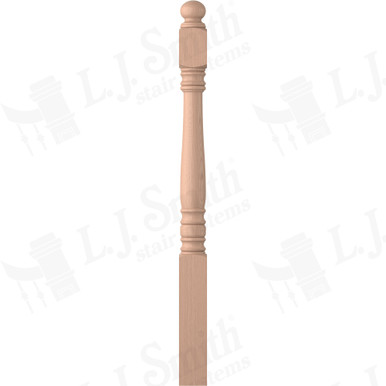 L.J. Smith 3-1/2" Short Utility Newel · LJ-4500-HM — stair parts selection with LeviArs Design & Remodeling