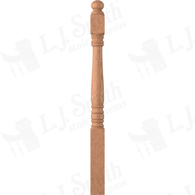 L.J. Smith 3-1/2" Short Utility Newel · LJ-4500-O — stair parts selection with LeviArs Design & Remodeling