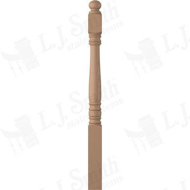 L.J. Smith 3-1/2" Short Utility Newel · LJ-4500-P — stair parts selection with LeviArs Design & Remodeling