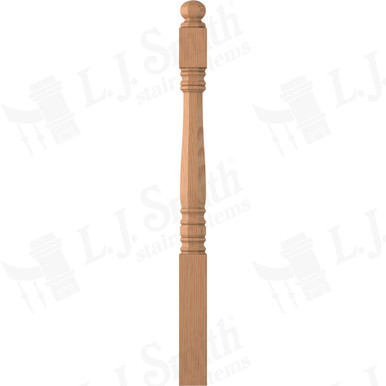 L.J. Smith 3-1/2" Short Utility Newel · LJ-45008-AL — stair parts selection with LeviArs Design & Remodeling