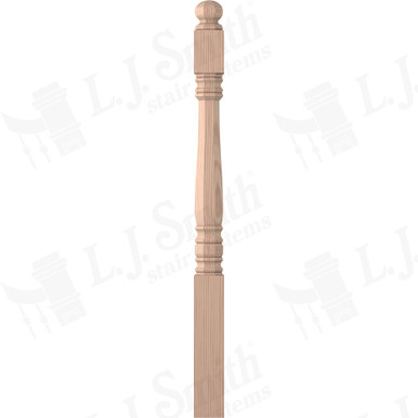 L.J. Smith 3-1/2" Short Utility Newel · LJ-45008-B — stair parts selection with LeviArs Design & Remodeling