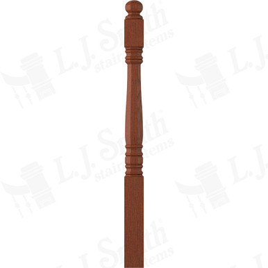 L.J. Smith 3-1/2" Short Utility Newel · LJ-45008-BRZC — stair parts selection with LeviArs Design & Remodeling