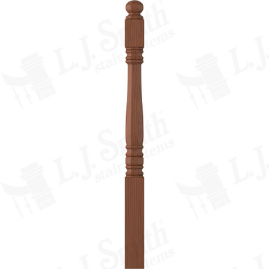 L.J. Smith 3-1/2" Short Utility Newel · LJ-45008-C — stair parts selection with LeviArs Design & Remodeling