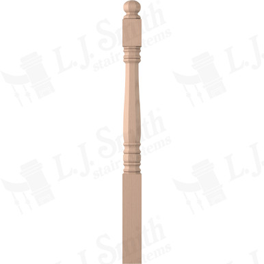 L.J. Smith 3-1/2" Short Utility Newel · LJ-45008-M — stair parts selection with LeviArs Design & Remodeling