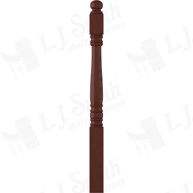 L.J. Smith 3-1/2" Short Utility Newel · LJ-45008-MH — stair parts selection with LeviArs Design & Remodeling