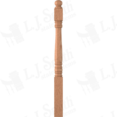 L.J. Smith 3-1/2" Short Utility Newel · LJ-45008-O — stair parts selection with LeviArs Design & Remodeling
