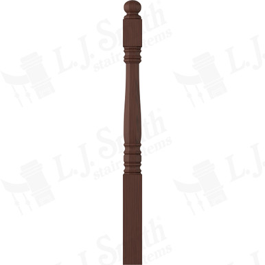 L.J. Smith 3-1/2" Short Utility Newel · LJ-45008-W — stair parts selection with LeviArs Design & Remodeling