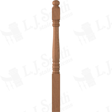 L.J. Smith 3-1/2" Short Utility Newel · LJ-45008-WO — stair parts selection with LeviArs Design & Remodeling