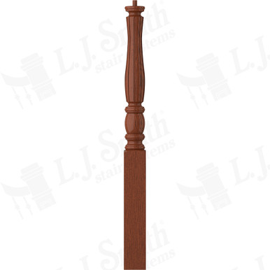 L.J. Smith 3-1/2" Short Utility Newel · LJF-3310-BRZC — stair parts selection with LeviArs Design & Remodeling